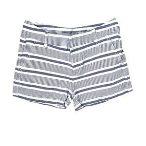 Gap Khakis Blue White Striped City 3 Inch Shorts Womens Size 2 /26 Preppy Casual
